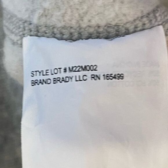 Brady Mens Gray Varsity Pullover Hoodie Cotton Comfortable Streetwear Sz Medium - Picture 7 of 10